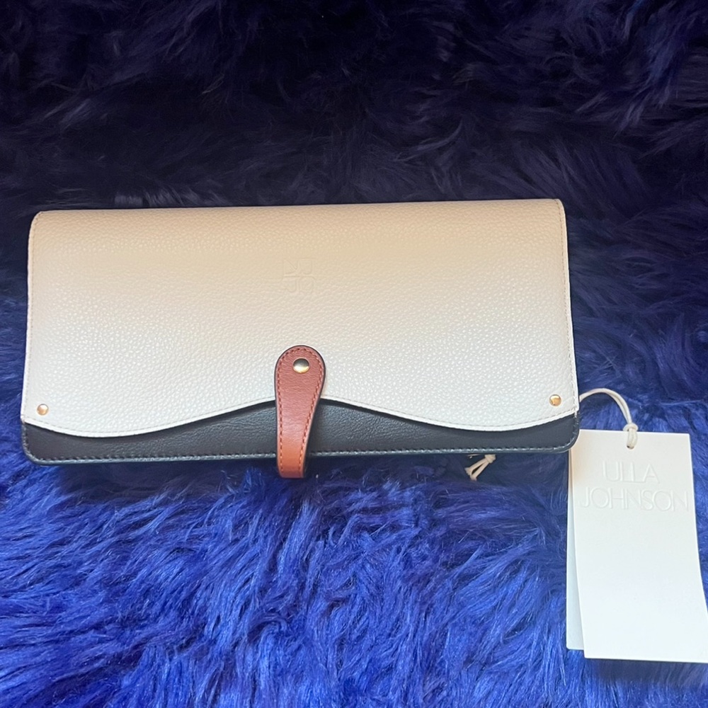 New! ULLA JOHNSON Alvie Colorblock Leather Jewelry Case Wallet